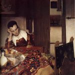 A maid asleep