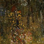Cottage Garden with Crucifix