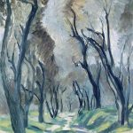 -Avenue of olive trees 1952