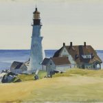 Lighthouse and Buildings Portland Head Cape Elizabeth Maine 1927 By Edward Hopper
