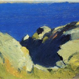 Rocks and Sea by Edward Hopper