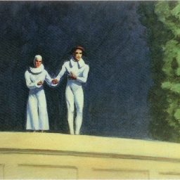 Two Comedians by Edward Hopper