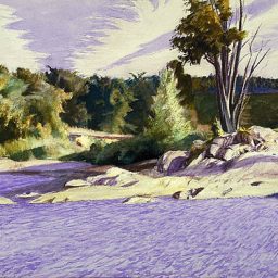 White river at sharon by Edward Hopper