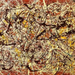 Mural on Indian Red Ground by Jackson Pollock