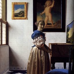 A lady Standing at a Virginal by Jan Vermeer