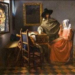the Glass of Wine by Jan Vermeer
