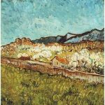At the Foot of the Mountains by Vincent Van Gogh