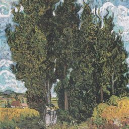 Cypresses with Two Figures, 1889–90 by Vincent Van Gogh