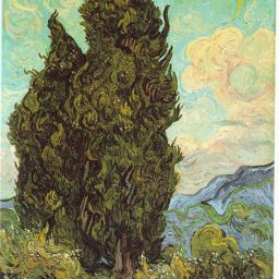 Cypresses, 1889 By Vincent Van Gogh